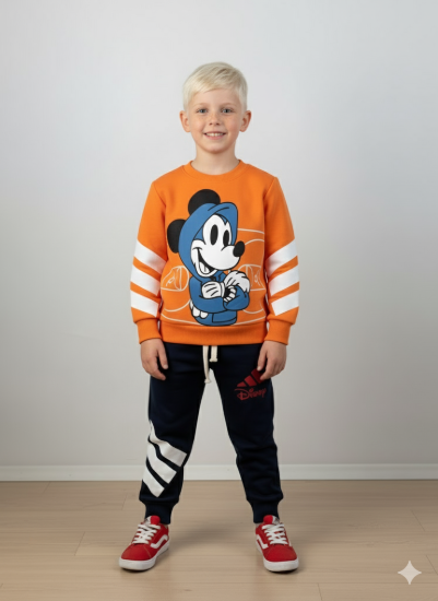 Paris baskılı çizgili takım resmi